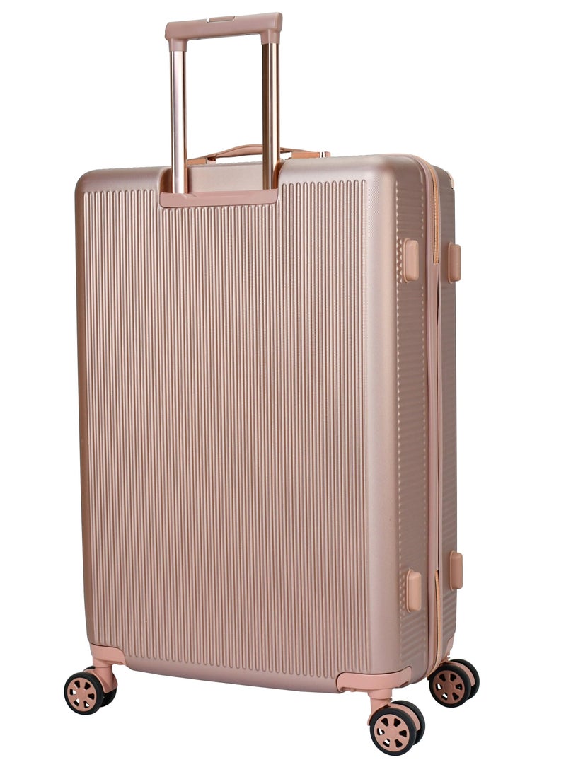 SENATOR Hard Case Extra Large Checked Luggage Trolley For Unisex ABS Lightweight 4 Double Wheeled Suitcase With Built In TSA Type Lock A5123 Rose Gold - Image 2